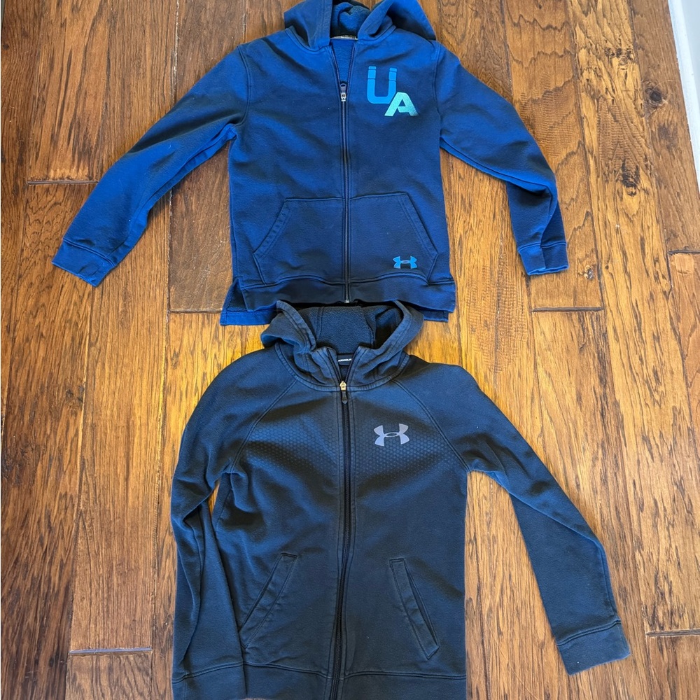 Boys Under Armour zip up hoodie jackets